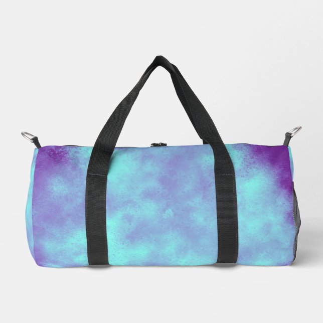 Storm  Cloud Effect purple and blue  Duffle Bag (Front)