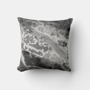 Storm Cloud Grey abstract Granite stone rock  Cushion