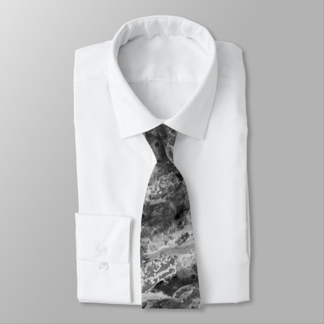 Storm Cloud Grey Granite Tie (Tied)