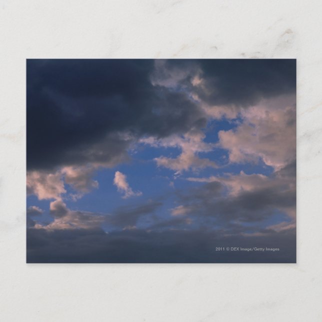Storm clouds against blue sky postcard (Front)