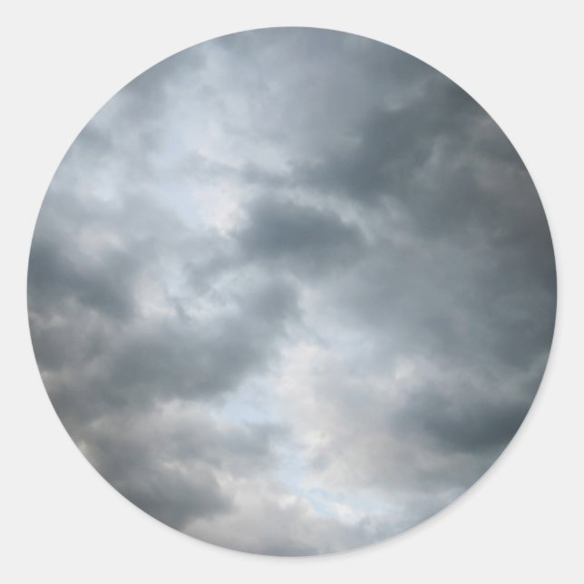 Storm Clouds Breaking Classic Round Sticker (Front)