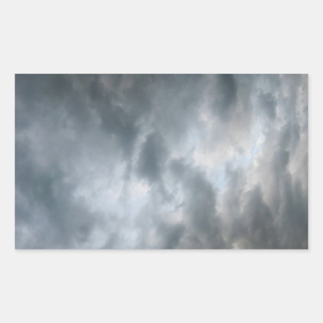 Storm Clouds Breaking Rectangular Sticker (Front)