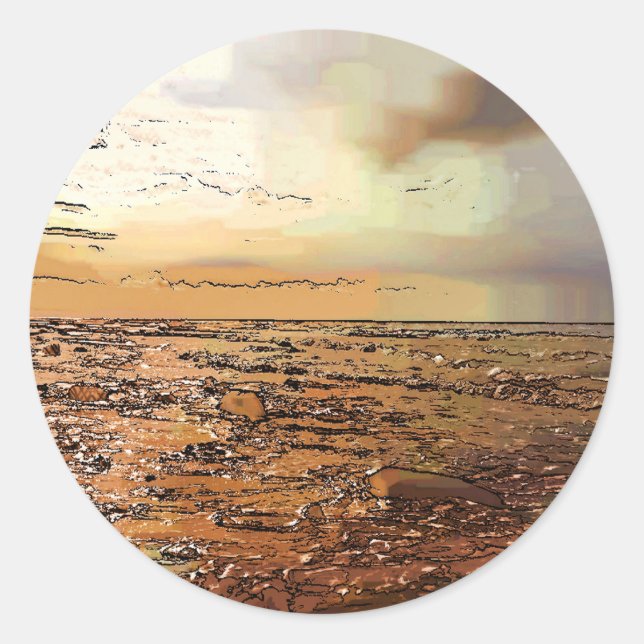 STORM CLOUDS CLASSIC ROUND STICKER (Front)