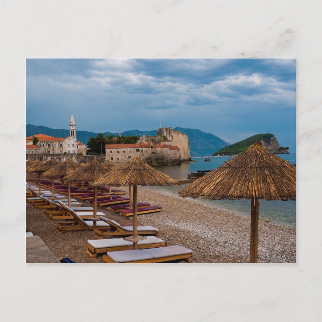 Storm Clouds Over Budva Postcard (Front)