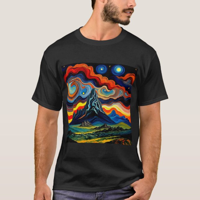 Storm clouds over mountains 4 T-Shirt (Front)