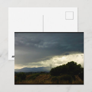 Storm Clouds over Mountaintop Postcard