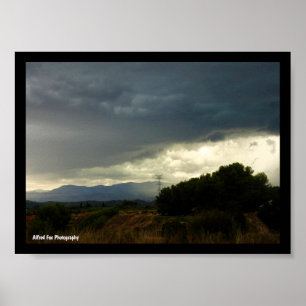 Storm Clouds over Mountaintop Poster