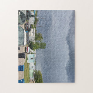 storm clouds over the trailers jigsaw puzzle