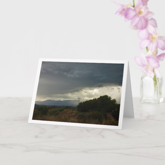 Storm Clouds over Valencia Card (Orchid)