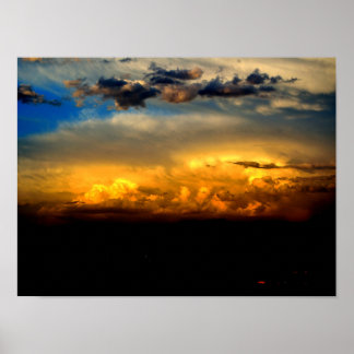 Storm Clouds rolling over the mountains poster