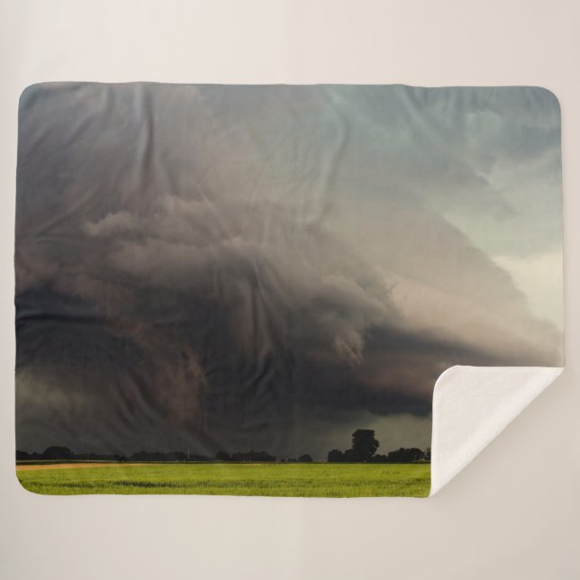 STORM CLOUDS SHERPA BLANKET (Front (Horizontal))