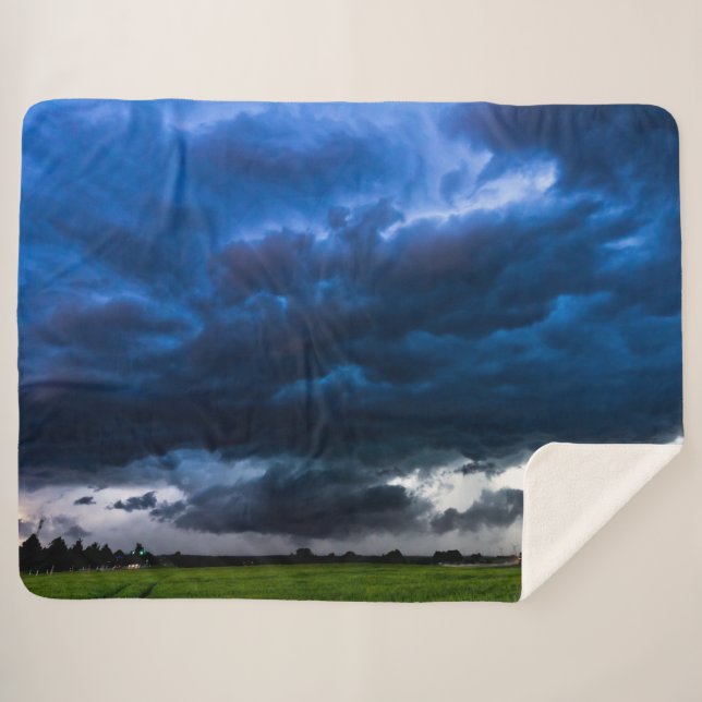 STORM CLOUDS SHERPA BLANKET (Front (Horizontal))