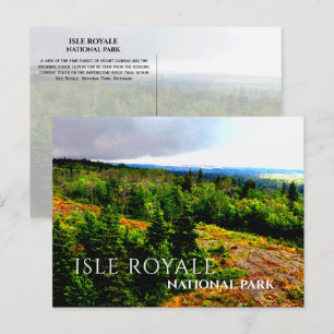 Storm Clouds, View from Ojibway Tower Isle Royale  Postcard