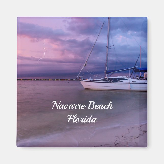 Storm Coming To Navarre Florida Square Magnet (Front)