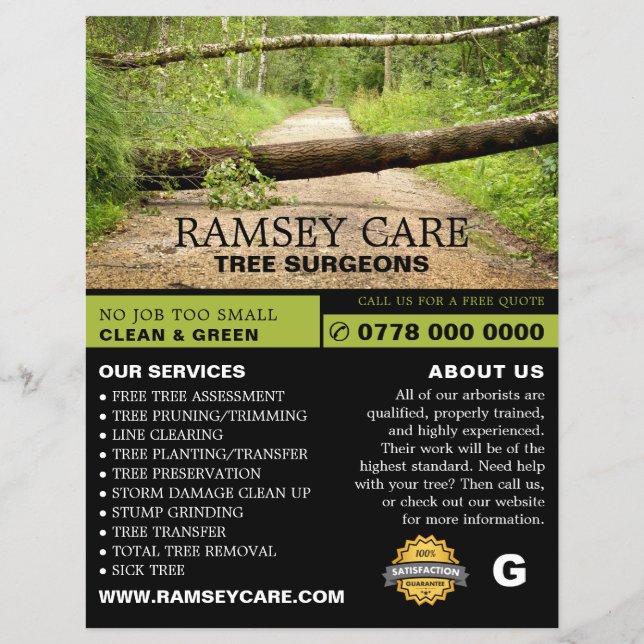 Storm Damage - Tree Surgeon - Arborist Flyer (Front)