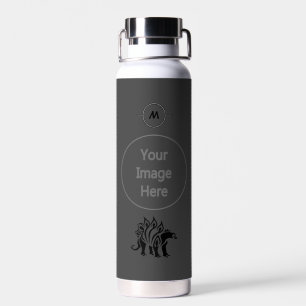 Storm Grey Stegosaurus Spiked Dinosaur Water Bottle