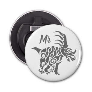 Storm Grey Styracosaurus  with Tribal War Paint Bottle Opener