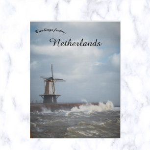 Storm in Vlissingen Netherlands Postcard