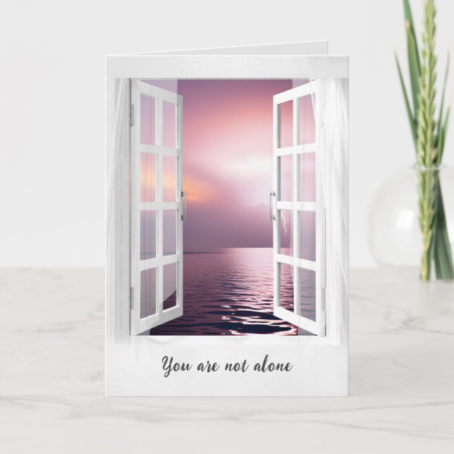 Storm in Window Sympathy Card (Front)