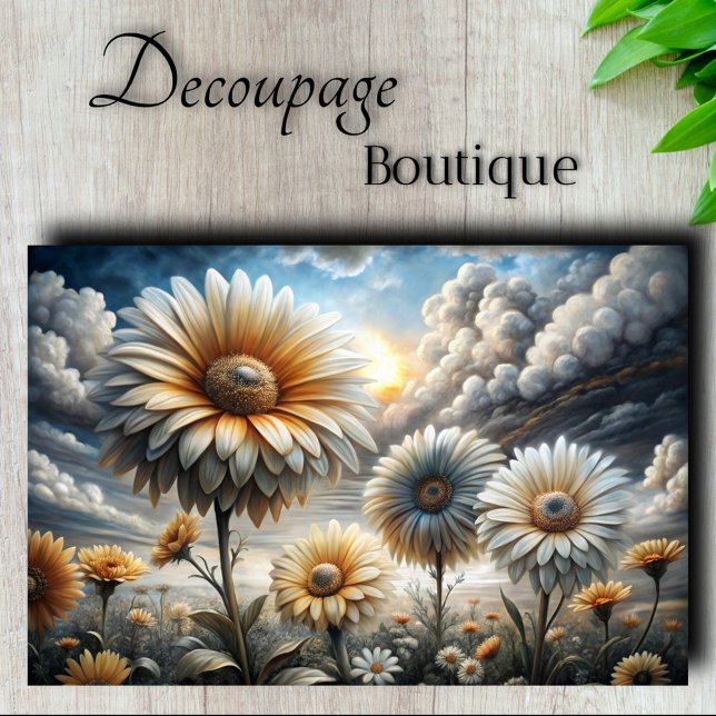 Storm Light Daisy Decoupage Tissue Paper (Storm Light Daisy Decoupage Tissue Paper)