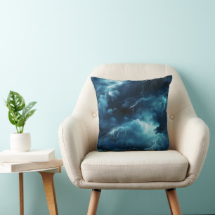 Storm Lightning Pattern Cushion
