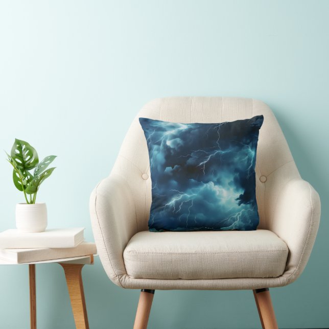 Storm Lightning Pattern Cushion (Chair)