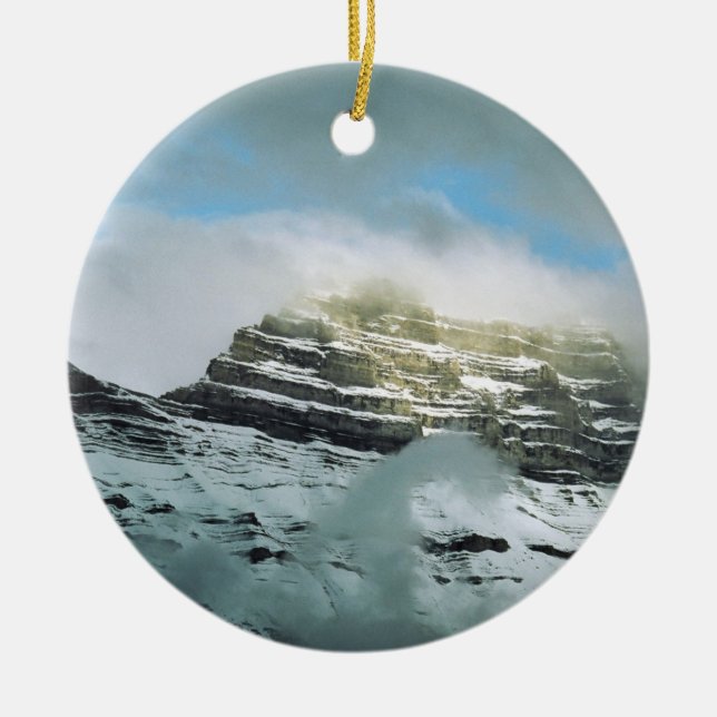 Storm Mountain Ceramic Tree Decoration (Front)