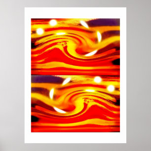 Storm on a distant star art poster