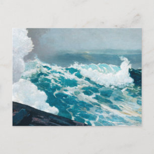 Storm on the sea painting postcard