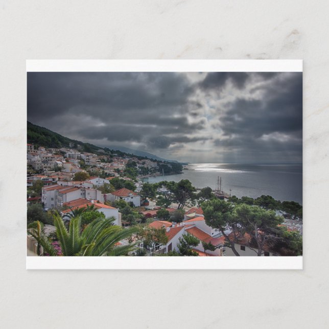 Storm over Brela, Croatia Postcard (Front)