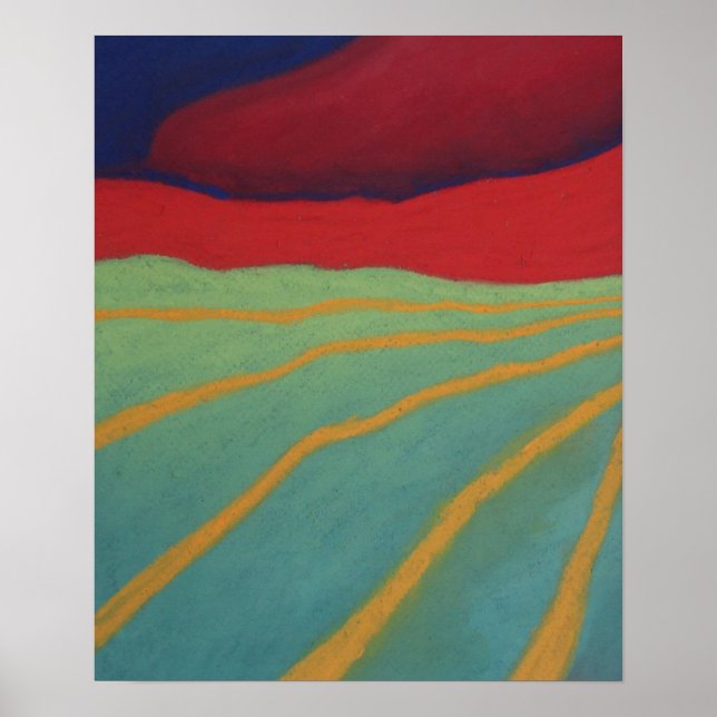 Storm Over Fields Poster (Front)