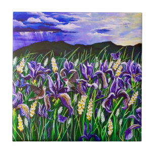 Storm over Iris FieldsTile Ceramic Tile
