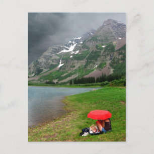 Storm Over Maroon Lake / Peak Colorado Postcard