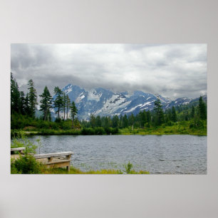 Storm over Shuksan and Picture Lake Poster