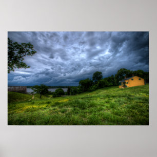 Storm Over The Potomac Poster