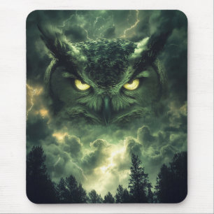Storm Owl Guardian Mouse Pad