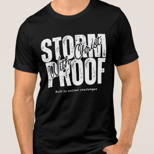 Storm Proof With Christ - Scripture Faith Black Tri-Blend Shirt