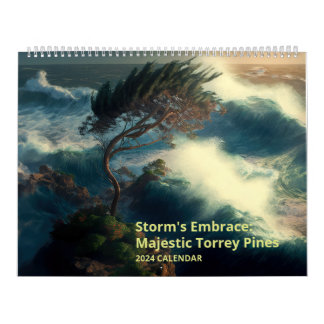 Storm’s Embrace: Majestic Torrey Pines Calendar