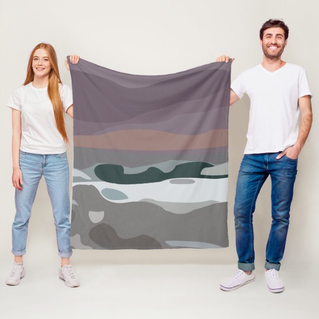 Storm Sky Cloud Sea Waves Ocean Nature Fleece Blanket (In Situ)