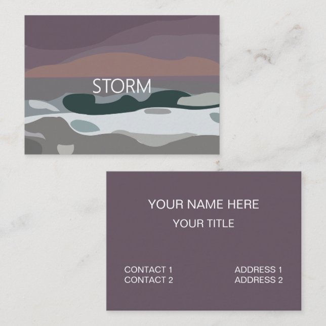 Storm Sky Clouds Sea Waves Meteorologist Business Card (Front/Back)