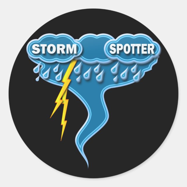 STORM SPOTTER CLASSIC ROUND STICKER (Front)