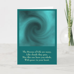 storm, The Storms of Life are many,Like clouds ... Card