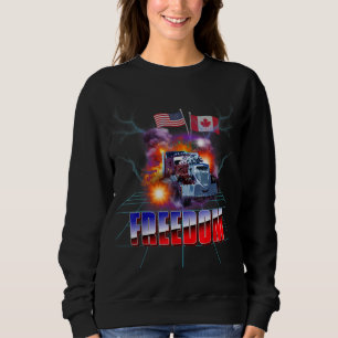 Storm Truck American USA Canada Flag Freedom Convo Sweatshirt