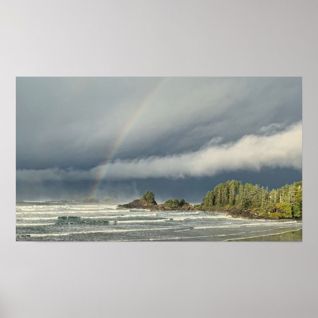 Storm Watching in Tofino British Columbia Poster (Front)