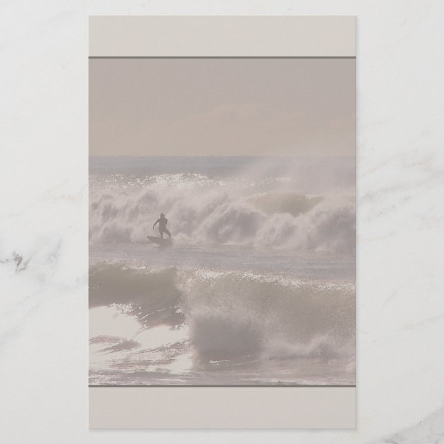 Storm Waves Surfer Stationery (Front)