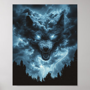 Storm Wolf Spirit Poster