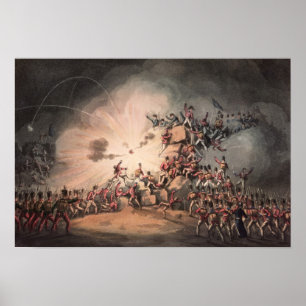 Storming of Ciudad Rodrigo, aquatinted by Poster