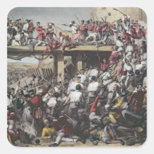 Storming of Delhi Square Sticker