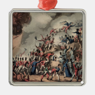 Storming of St. Sebastian, engraved by Thomas Metal Tree Decoration