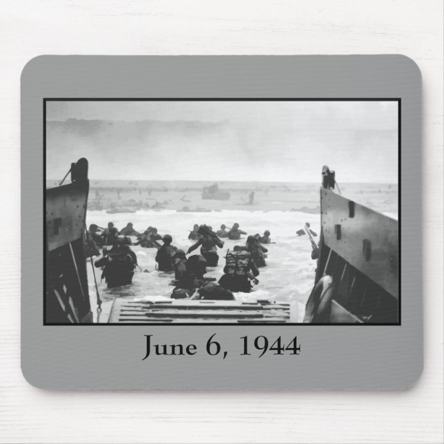 Storming The Beach On D-Day Painting Mouse Pad (Front)